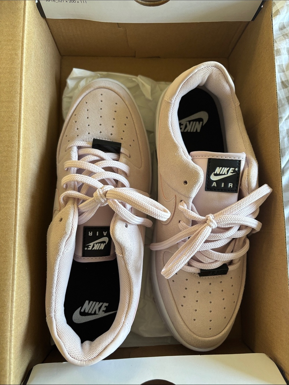 Nike Air Force 1 Sage Low-Top Sneakers in Light Pink